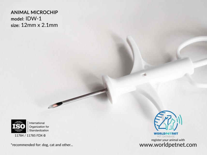 PET MICROCHIP FOR ANIMAL IDW-1 (CODE 900) 12MMX2.1MM STANDARD |